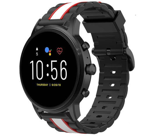 Strap-it® Strap-it Fossil Gen 5 Special Edition Armband (Schwarz/Weiß) Strap-it® Strap-it Fossil Gen 5 Special Edition Armband (Schwarz/Weiß)