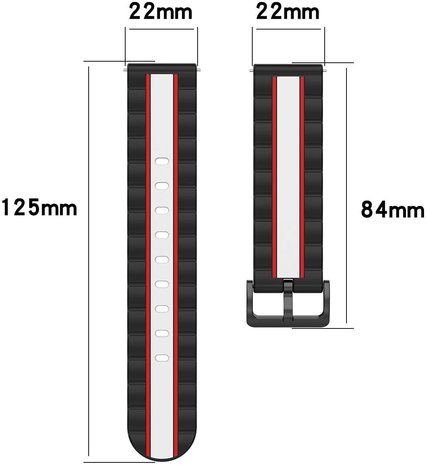 Strap-it® Strap-it Fossil Gen 5 Special Edition Armband (Schwarz/Weiß) Strap-it® Strap-it Fossil Gen 5 Special Edition Armband (Schwarz/Weiß)