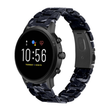 Strap-it® Fossil Gen 5 Resinarmband (Schwarz/Weiß) Strap-it® Fossil Gen 5 Resinarmband (Schwarz/Weiß)