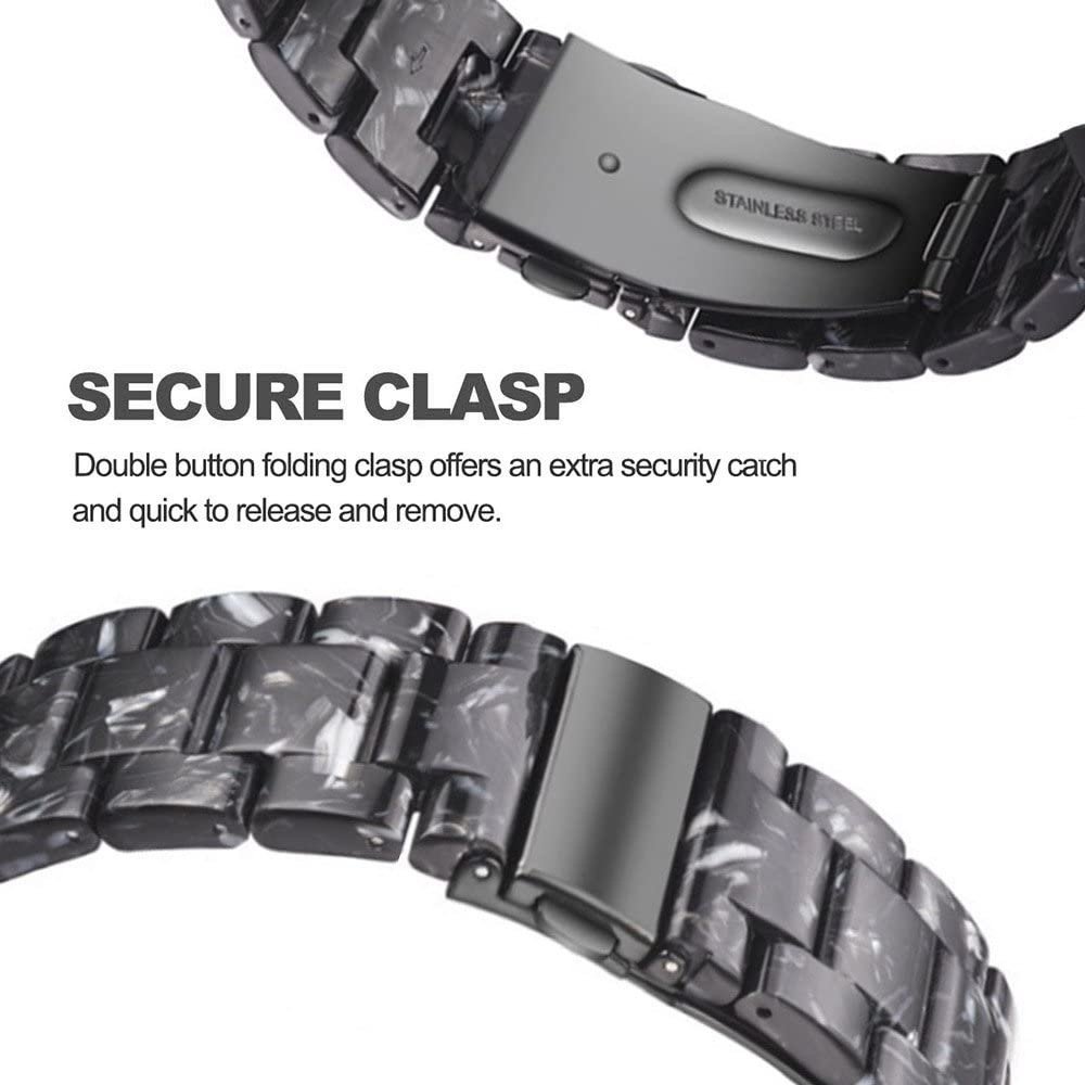 Strap-it® Strap-it Fossil Gen 5 Resinarmband (Schwarz/Weiß) Strap-it® Strap-it Fossil Gen 5 Resinarmband (Schwarz/Weiß)