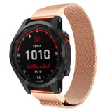 Strap-it® Garmin Fenix 7 Milanese Armband ( Roségold ) Strap-it® Garmin Fenix 7 Milanese Armband ( Roségold )