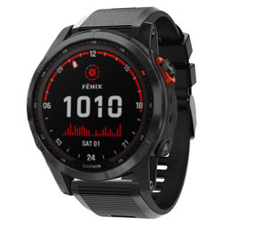 Strap-it® Garmin Fenix 7x Silikonarmband (Schwarz) Strap-it® Garmin Fenix 7x Silikonarmband (Schwarz)