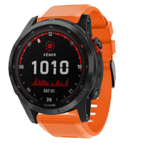 Strap-it® Strap-it Garmin Fenix 7x Silikonarmband (Orange) Strap-it® Strap-it Garmin Fenix 7x Silikonarmband (Orange)