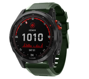 Strap-it® Garmin Fenix 7x Silikonarmband (Dunkelgrün) Strap-it® Garmin Fenix 7x Silikonarmband (Dunkelgrün)