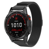 Strap-it® Garmin Fenix 7x Milanese Armband (Schwarz) Strap-it® Garmin Fenix 7x Milanese Armband (Schwarz)
