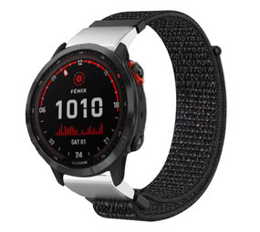 Strap-it® Garmin Fenix 7x Nylonarmband (Schwarz) Strap-it® Garmin Fenix 7x Nylonarmband (Schwarz)