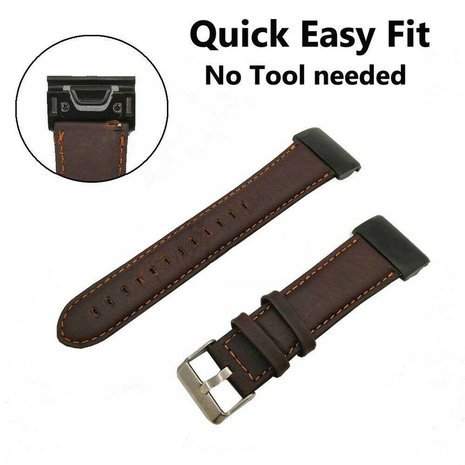 Strap-it® Strap-it Garmin Fenix 7 Lederarmband (Dunkelbraun) Strap-it® Strap-it Garmin Fenix 7 Lederarmband (Dunkelbraun)