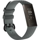 Strap-it® Fitbit Charge 4 Armband Silikon (Grau Blau) Strap-it® Fitbit Charge 4 Armband Silikon (Grau Blau)