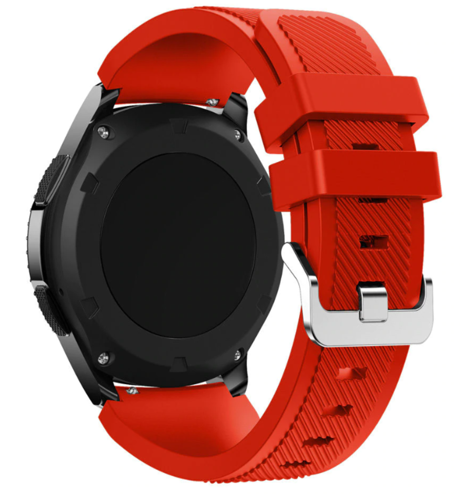 Strap-it® Strap-it Huawei Watch GT 3 42mm Silikonarmband (Rot)