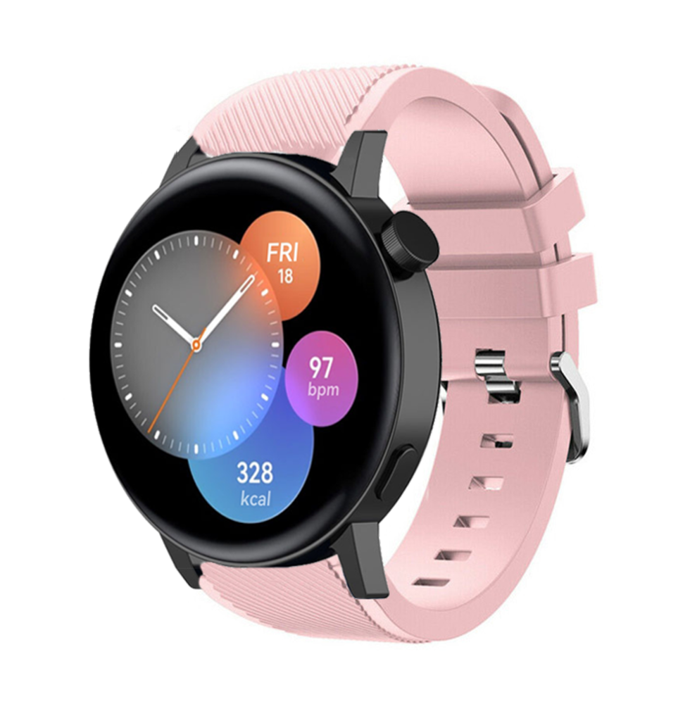 Strap-it® Strap-it Huawei Watch GT 3 42mm Silikonarmband (Hellrosa)