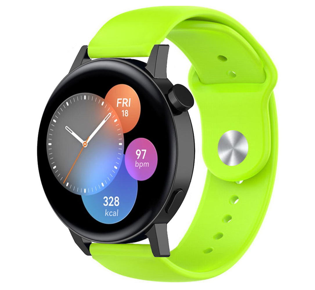 Strap-it® Strap-it Huawei Watch GT 3 42mm Sportarmband (Hellgrün)