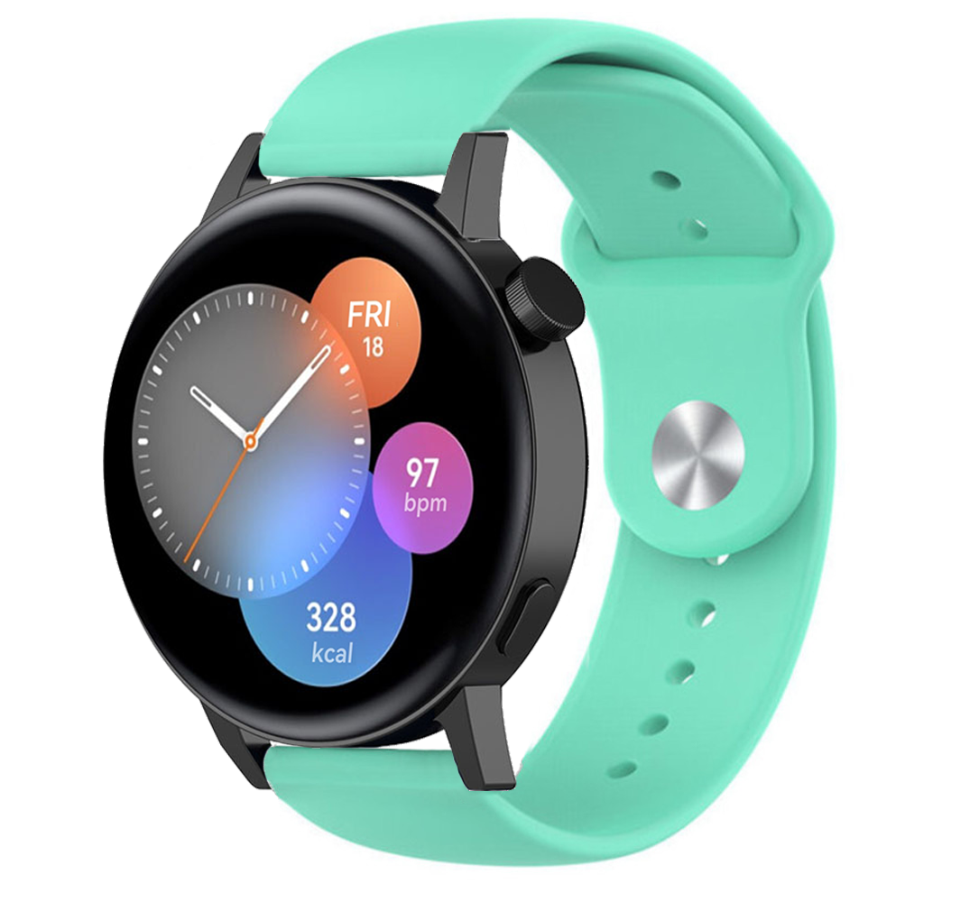 Strap-it® Strap-it Huawei Watch GT 3 42mm Sportarmband (Aqua)