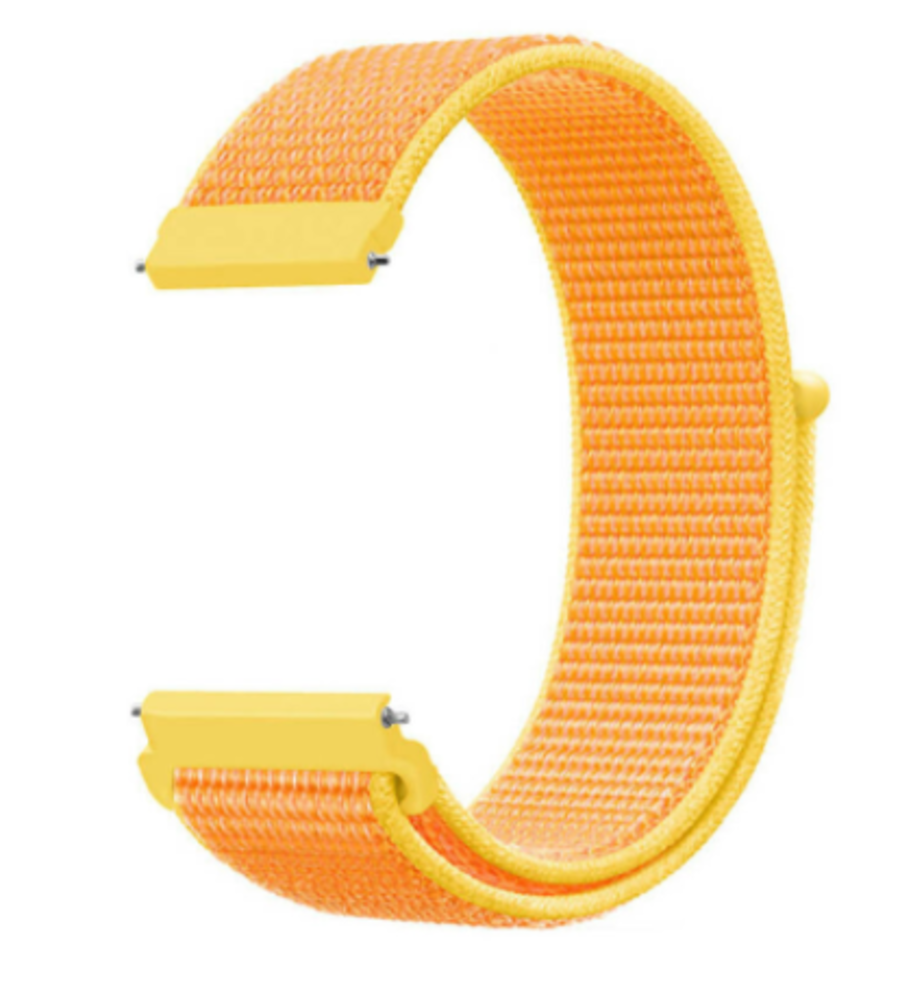 Strap-it® Strap-it Huawei Watch GT 3 42mm Nylonarmband (Hellgelb)