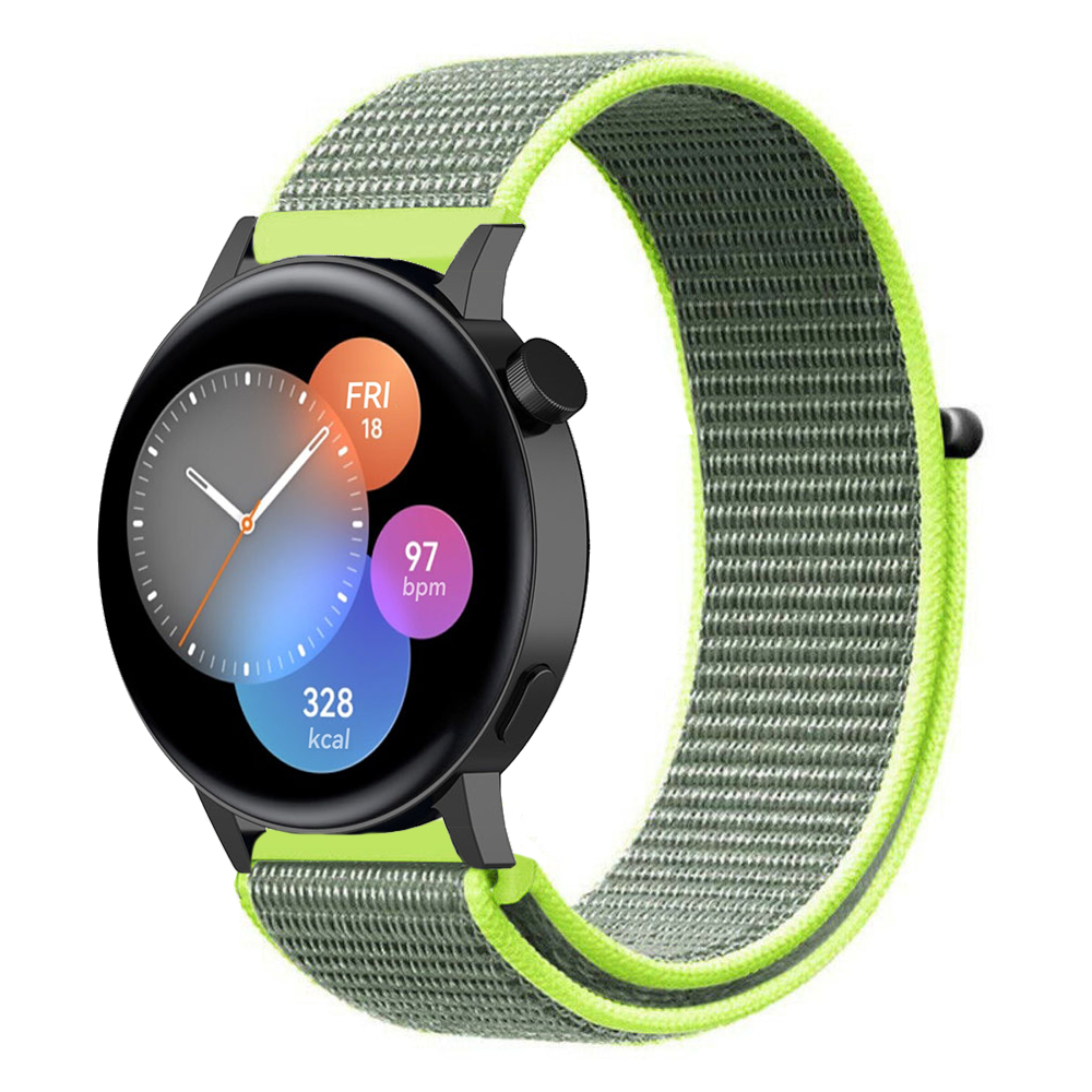 Strap-it® Strap-it Huawei Watch GT 3 42mm Nylonarmband (Fluoreszierend)