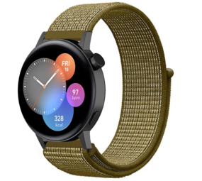 Strap-it® Huawei Watch GT 3 42mm Nylonarmband (Oliv) Strap-it® Huawei Watch GT 3 42mm Nylonarmband (Oliv)