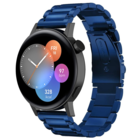 Strap-it® Strap-it Huawei Watch GT 3 42mm Stahlband (Blau)