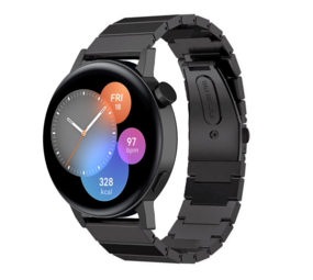 Strap-it® Huawei Watch GT 3 42mm Metallarmband (Schwarz) Strap-it® Huawei Watch GT 3 42mm Metallarmband (Schwarz)