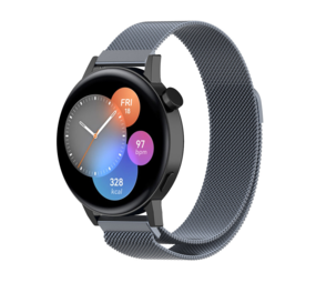 Strap-it® Huawei Watch GT 3 42mm Milanese-Armband (Space Grau ) Strap-it® Huawei Watch GT 3 42mm Milanese-Armband (Space Grau )