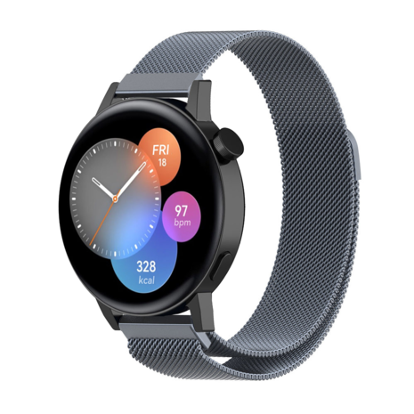 Strap-it® Strap-it Huawei Watch GT 3 42mm Milanese-Armband ( Leerzeichen Grau ) Strap-it® Strap-it Huawei Watch GT 3 42mm Milanese-Armband ( Leerzeichen Grau )