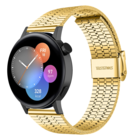 Strap-it® Strap-it Huawei Watch GT 3 42mm Luxus-Stahlarmband (Gold)