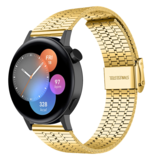 Strap-it® Huawei Watch GT 3 42mm Luxus-Stahlarmband (Gold) Strap-it® Huawei Watch GT 3 42mm Luxus-Stahlarmband (Gold)