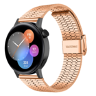 Strap-it® Strap-it Huawei Watch GT 3 42mm Luxus-Stahlarmband (RoséGold)