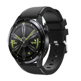 Strap-it® Huawei Watch GT 3 46mm Silikonarmband (Schwarz) Strap-it® Huawei Watch GT 3 46mm Silikonarmband (Schwarz)