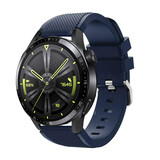Strap-it® Huawei Watch GT 3 46mm Silikonarmband (Dunkelblau)