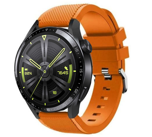Strap-it® Strap-it Huawei Watch GT 3 46mm Silikonarmband (Orange)