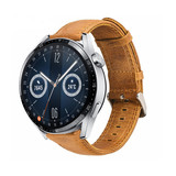 Strap-it® Huawei Watch GT 3 46mm Lederarmband (Braun) Strap-it® Huawei Watch GT 3 46mm Lederarmband (Braun)