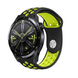 Strap-it® Huawei Watch GT 3 46mm Sportarmband (Schwarz/Gelb) Strap-it® Huawei Watch GT 3 46mm Sportarmband (Schwarz/Gelb)