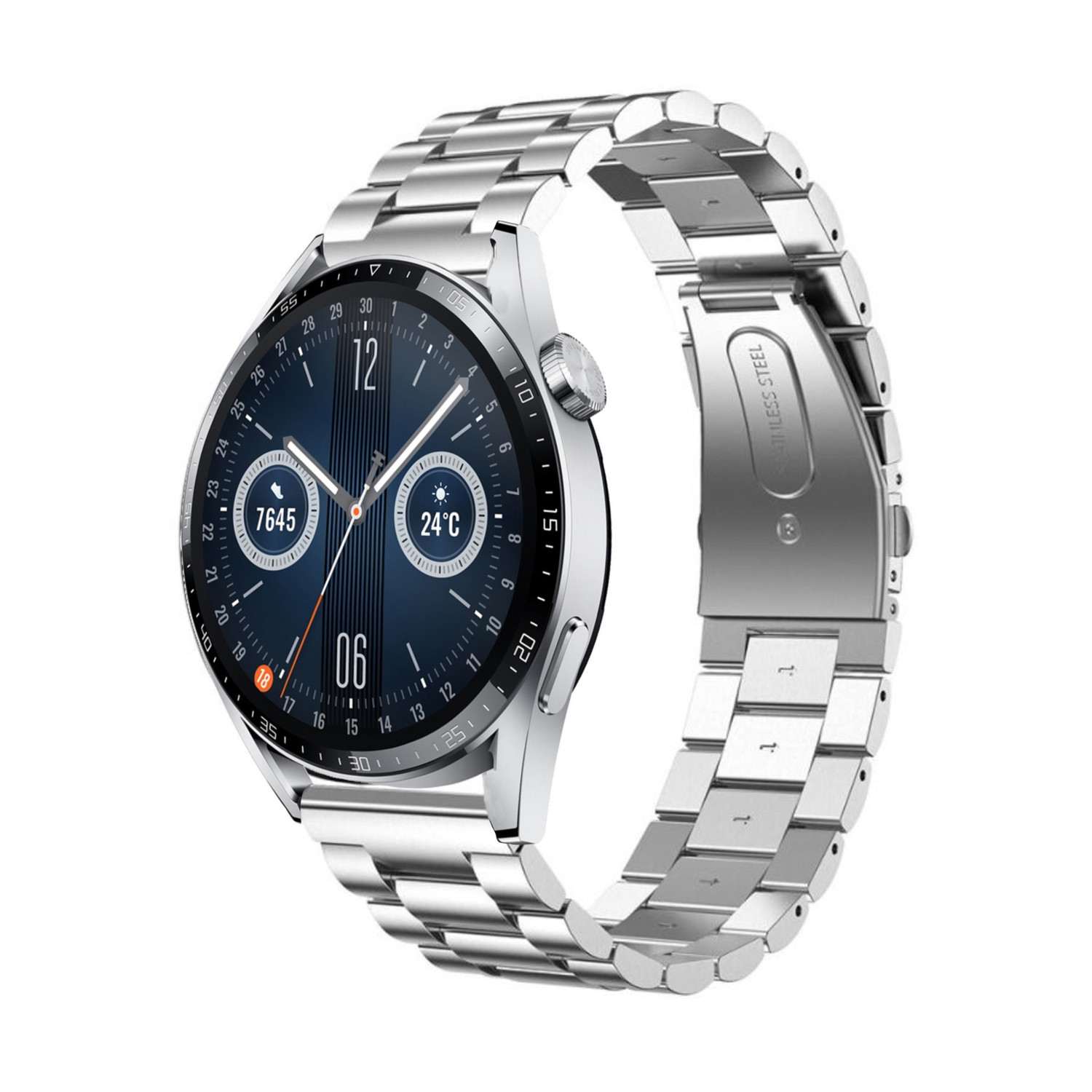 Huawei Watch GT 3 46mm Stahlband (Silber 
