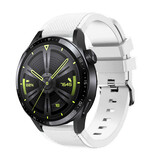 Strap-it® Huawei Watch GT 3 46mm Silikonarmband (Weiß) Strap-it® Huawei Watch GT 3 46mm Silikonarmband (Weiß)