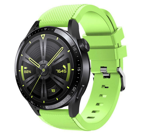 Strap-it® Strap-it Huawei Watch GT 3 46mm Silikonarmband (Hellgrün)