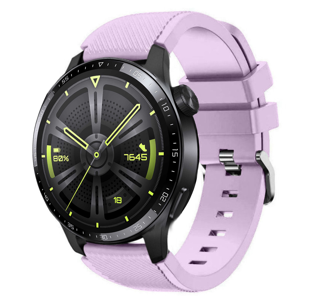 Strap-it® Strap-it Huawei Watch GT 3 46mm Silikonarmband (Lila)