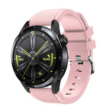 Strap-it® Huawei Watch GT 3 46mm Silikonarmband (Rosa) Strap-it® Huawei Watch GT 3 46mm Silikonarmband (Rosa)
