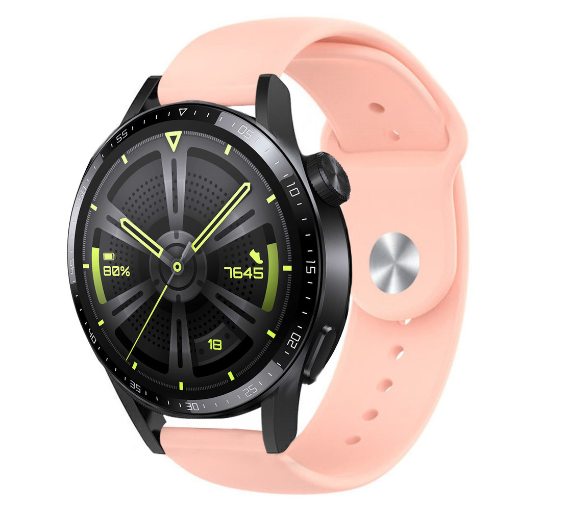 Strap-it® Strap-it Huawei Watch GT 3 46mm Sportarmband (Rosa)