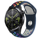 Strap-it® Strap-it Huawei Watch GT 3 46mm Sportarmband (Dunkelblau bunt)