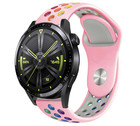 Strap-it® Strap-it Huawei Watch GT 3 46mm Sportarmband (Rosa bunt)
