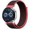 Strap-it® Strap-it Huawei Watch GT 3 46mm Nylonarmband (Schwarz/Rot) Strap-it® Strap-it Huawei Watch GT 3 46mm Nylonarmband (Schwarz/Rot)