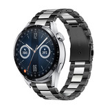 Strap-it® Huawei Watch GT 3 46mm Stahlband (Schwarz/Silber) Strap-it® Huawei Watch GT 3 46mm Stahlband (Schwarz/Silber)