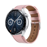 Strap-it® Huawei Watch GT 3 46mm Armband Leder (Rosa)