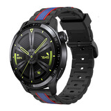 Strap-it® Huawei Watch GT 3 46mm Special Edition Armband (Schwarz/Blau) Strap-it® Huawei Watch GT 3 46mm Special Edition Armband (Schwarz/Blau)