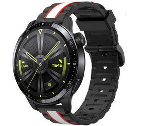 Strap-it® Huawei Watch GT 3 46mm Special Edition Armband (Schwarz/Weiß) Strap-it® Huawei Watch GT 3 46mm Special Edition Armband (Schwarz/Weiß)