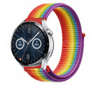 Strap-it® Strap-it Huawei Watch GT 3 46mm Nylonarmband (Regenbogen)