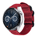 Strap-it® Strap-it Huawei Watch GT 3 46mm Nylon-Schnallenarmband (Rot)