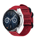 Strap-it® Huawei Watch GT 3 46mm Nylon-Schnallenarmband (Rot) Strap-it® Huawei Watch GT 3 46mm Nylon-Schnallenarmband (Rot)