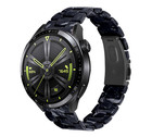 Strap-it® Strap-it Huawei Watch GT 3 46mm Resin Armband (Schwarz/Weiß)