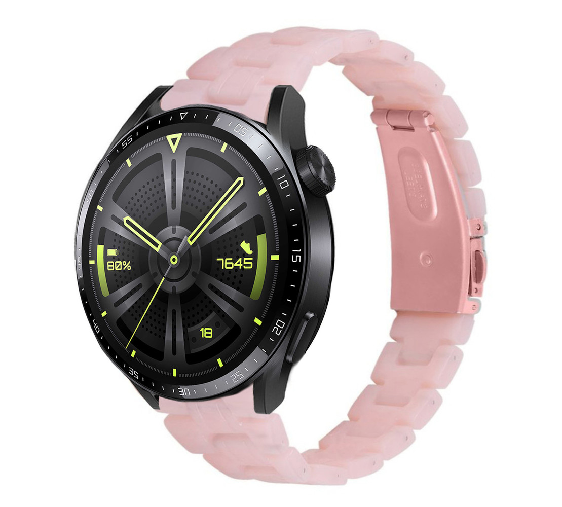 Strap-it® Strap-it Huawei Watch GT 3 46mm Resin Armband (Rosa)