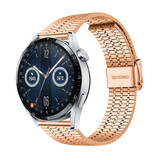 Strap-it® Huawei Watch GT 3 46mm Edelstahlarmband (RoséGold) Strap-it® Huawei Watch GT 3 46mm Edelstahlarmband (RoséGold)